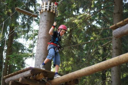 Erlebnispädagogische Klassenfahrt Prieros - Teamtraining - Klassenfahrtenfuchs - Skywalk