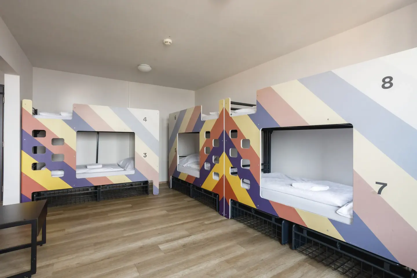 Klassenfahrt Prag - Mehrbettzimmer mit drei Doppelstockbetten