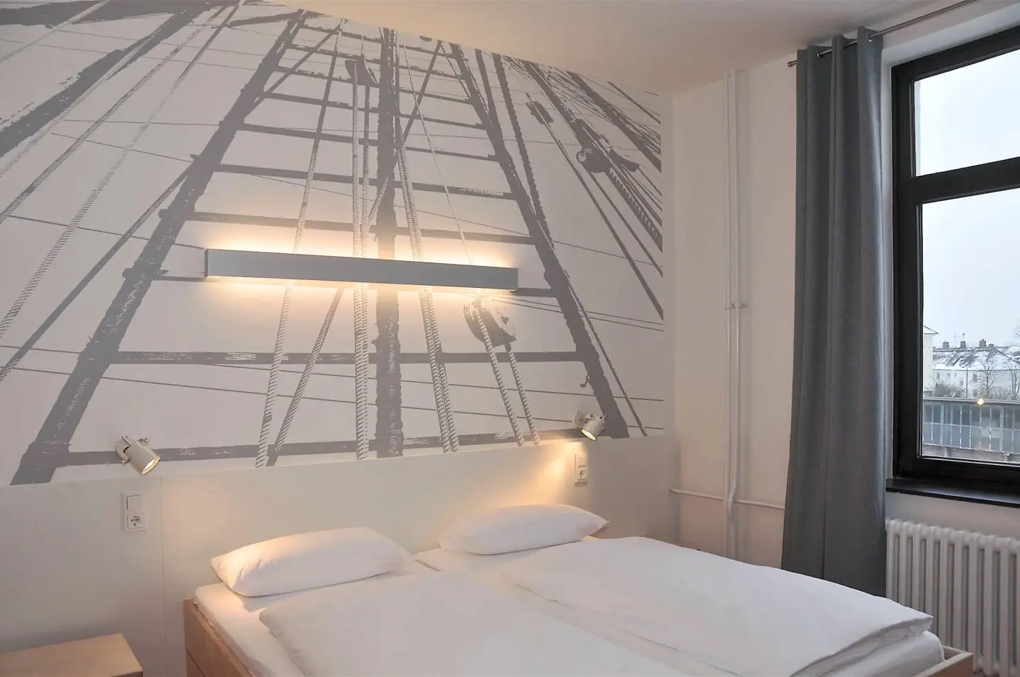 Klassenfahrt Bremerhaven - Zweibettzimmer mit Doppelbett