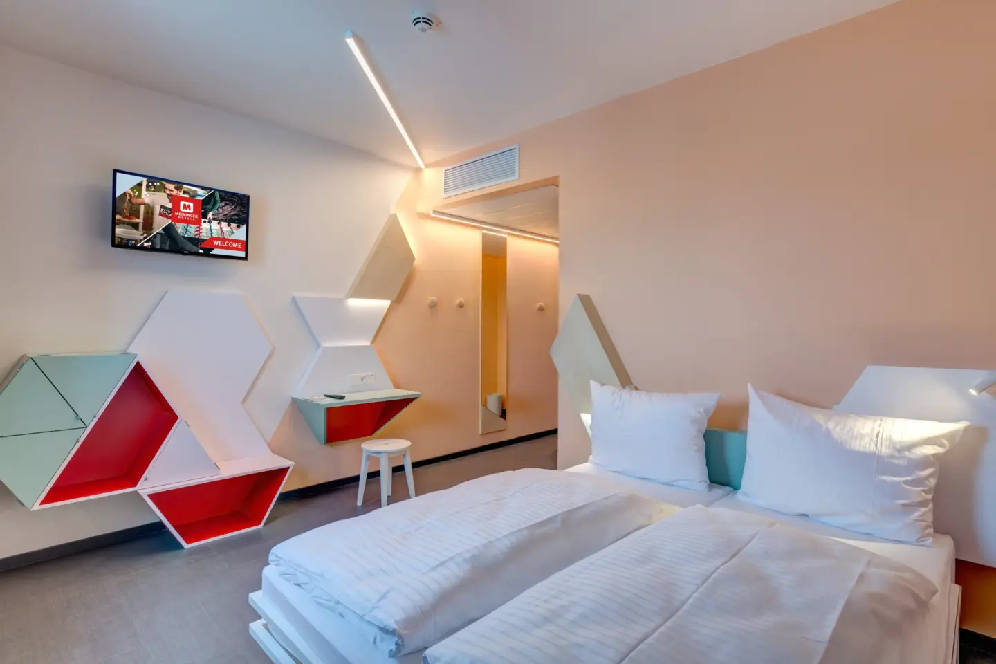 Klassenfahrt Heidelberg - Zweibettzimmer mit Doppelbett