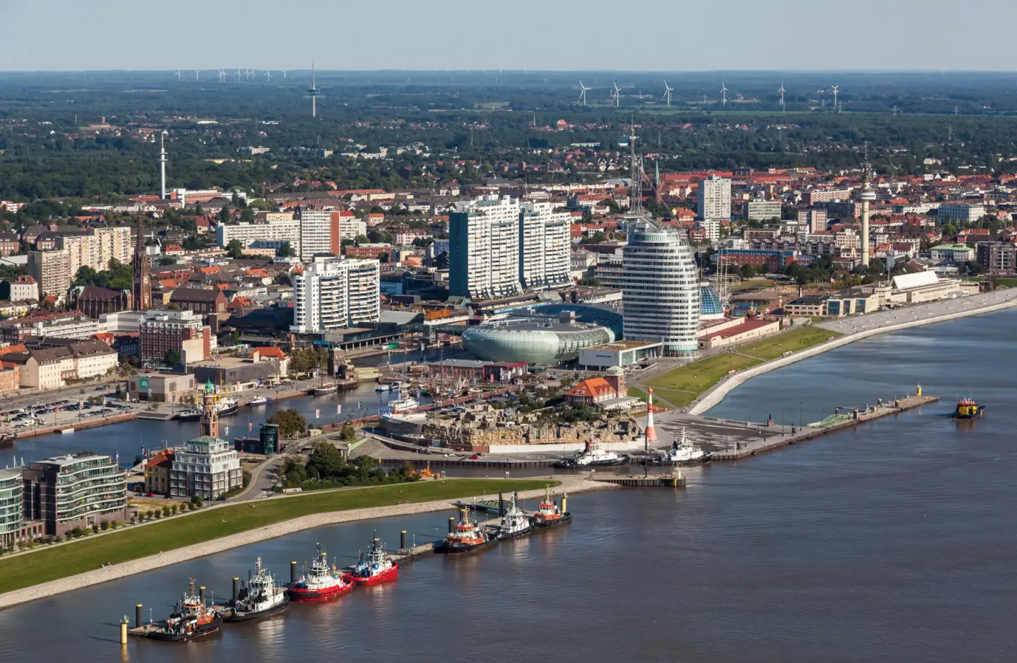 Klassenfahrt Bremerhaven - Luftbild Havenwelten