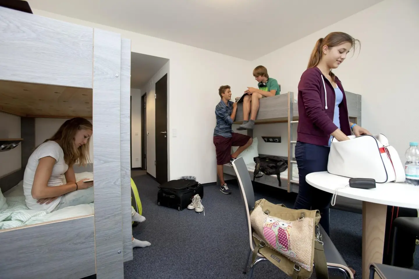 Klassenfahrt Duisburg - Mehrbettzimmer mit zwei Doppelstockbetten