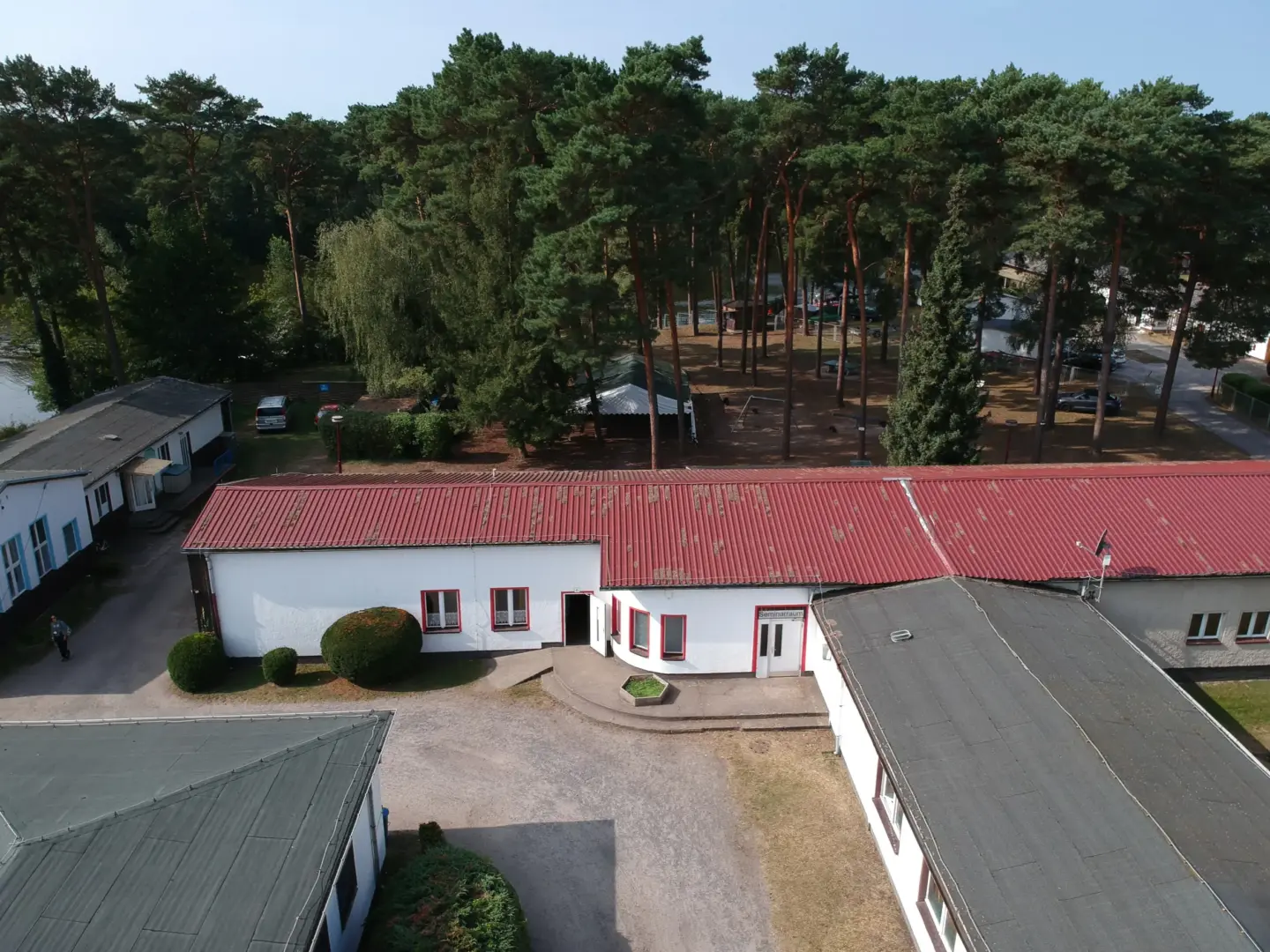Klassenfahrt Prieros - Luftbild der festen Häuser
